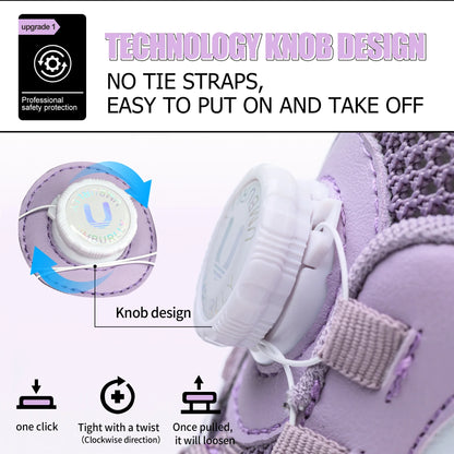 Summer button women's steel head safety shoes Smashing breathable upper Workshop factory women's work shoes
