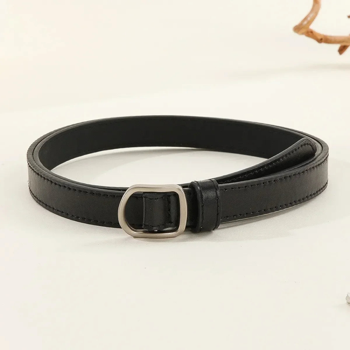 Men Belt Casual Simple Perforated Women'S Belt Paired With Jeans Men'S Belt Pu Leather Belt