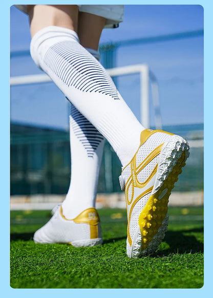 Kids Unisex Soccer Shoes Boys Grils Football Boots Non-Slip Training Indoor Outdoor Athletic Shoes Breathable Ultralight Sports