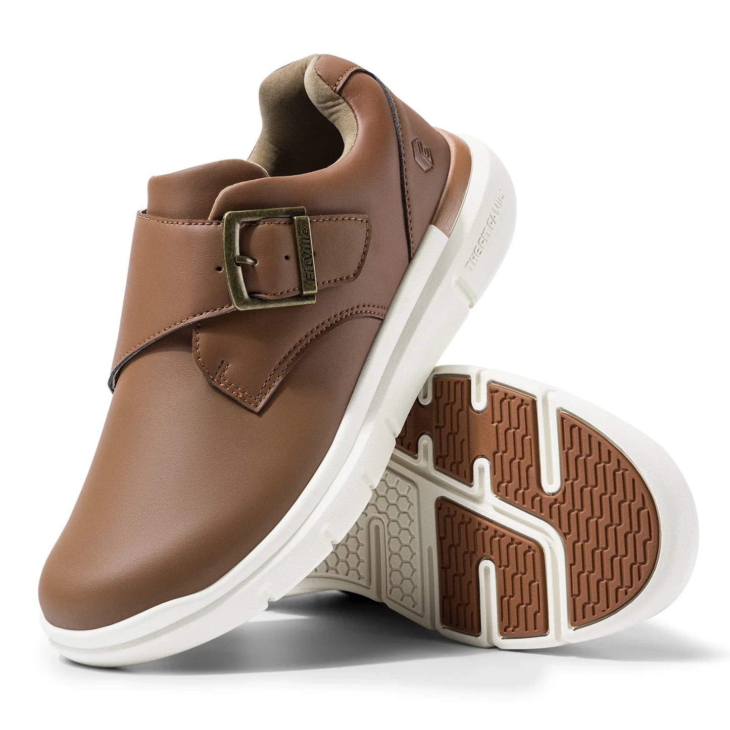 Sapatos masculinos de couro, sapatos largos para pés inchados, sapatos masculinos diabéticos para caminhada, para negócios e caminhadas ao ar livre