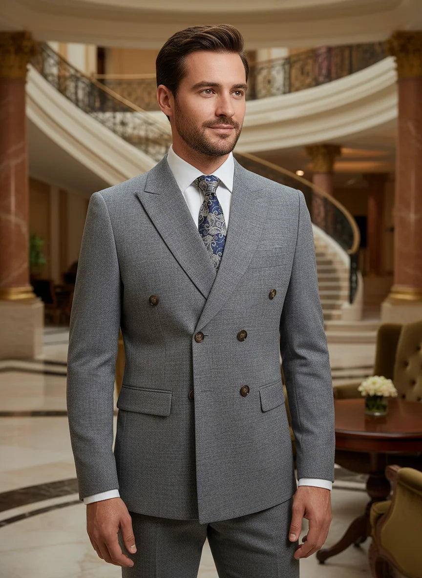 Elegant Man Suit 2 piece set Modern Wedding Party outfit Suits for Men Stylish Business office suit banquet attire