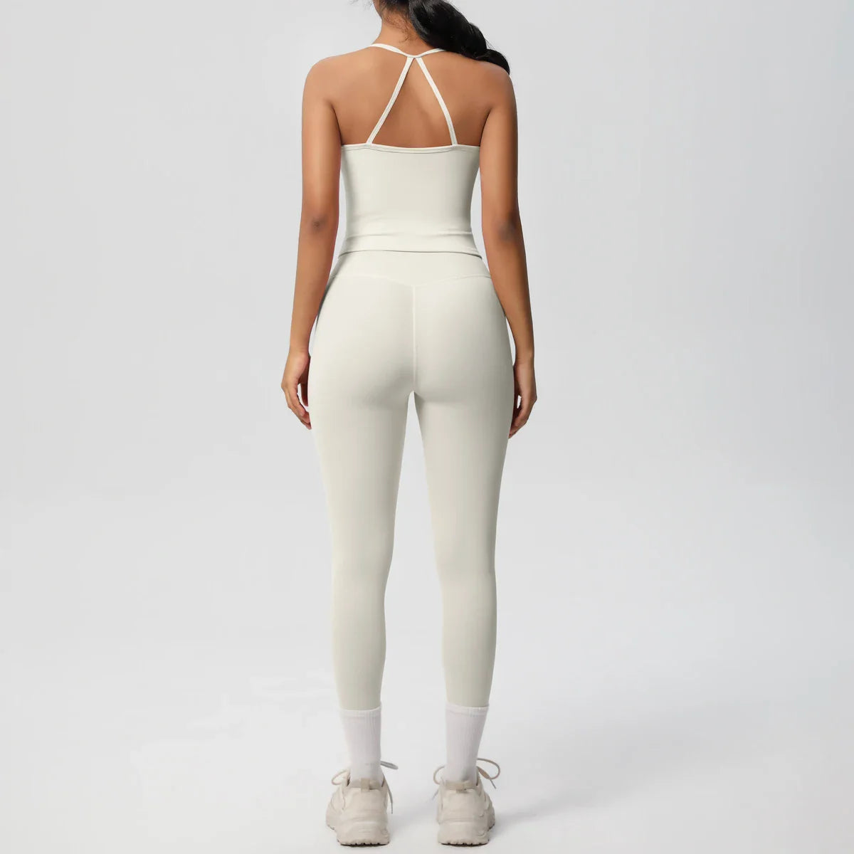 Halter Yoga Top Set Fitness Gym Suit Training Sleeveless Sport Gym Tops Crossover Back Sports Underwear  Tummy Control Slimming