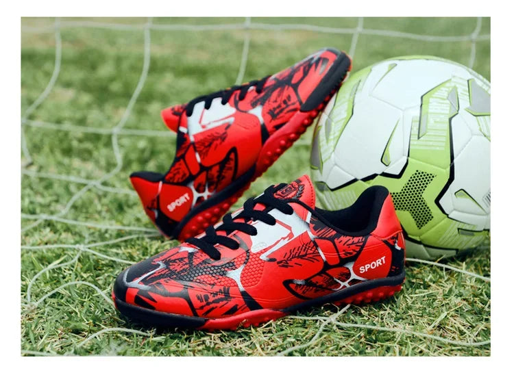 Children Soccer Shoes Sports Society Field Boy Football Shoes Futsal Fast Indoor Sneaker Original Ankle Cleats Football Boots