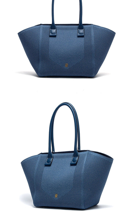 Women's Tote Bag Summer New Fabric Hollow Design Large Capacity Beach Bag Women's Outdoor Storage