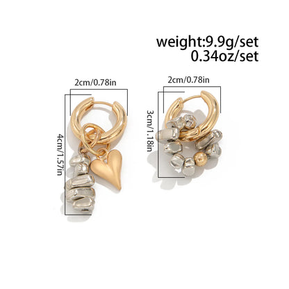Retro Simple Heart shaped Pendant Necklace 2025 Multi layer Sweet Creative Irregular String Style Girl Fashion Birthday Jewelry
