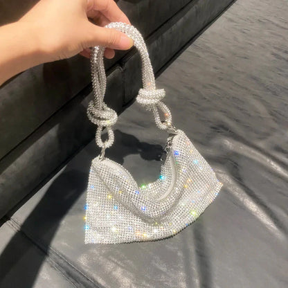 luxury Designer hobo shoulder bag handmade Shining Rhinestones Evening clutch Bag Purse Crystal Purses and handbag Hobo Bags