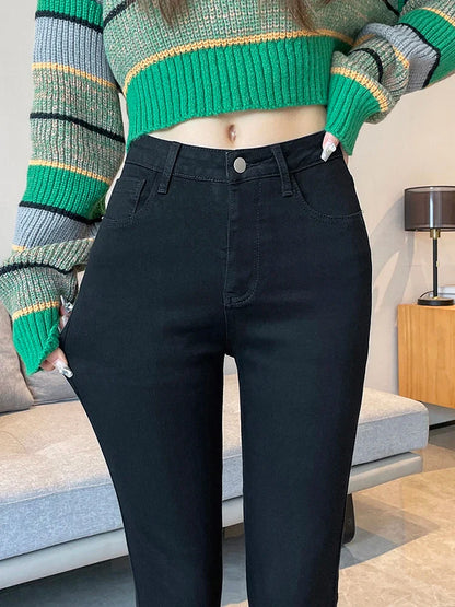 Women's Jeans Stretch Cotton Fashion Korean Slim Pencil Pants