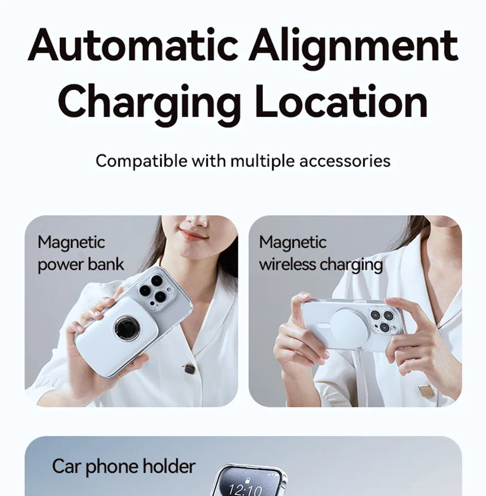 Magnetic Transparent Case For iPhone 15 14 13 Pro Max Case For Magsafe Wireless Charge Shockproof Cover Anti-fall