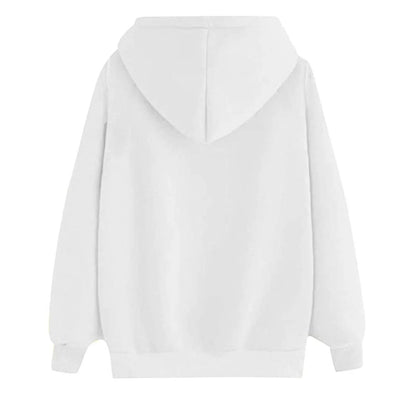 Women's Hoodies Tops Long Sleeve Sports blouse Spring Fashion fun Print Sweatshirts Solid Casual Loose Hooded Sweatshirt