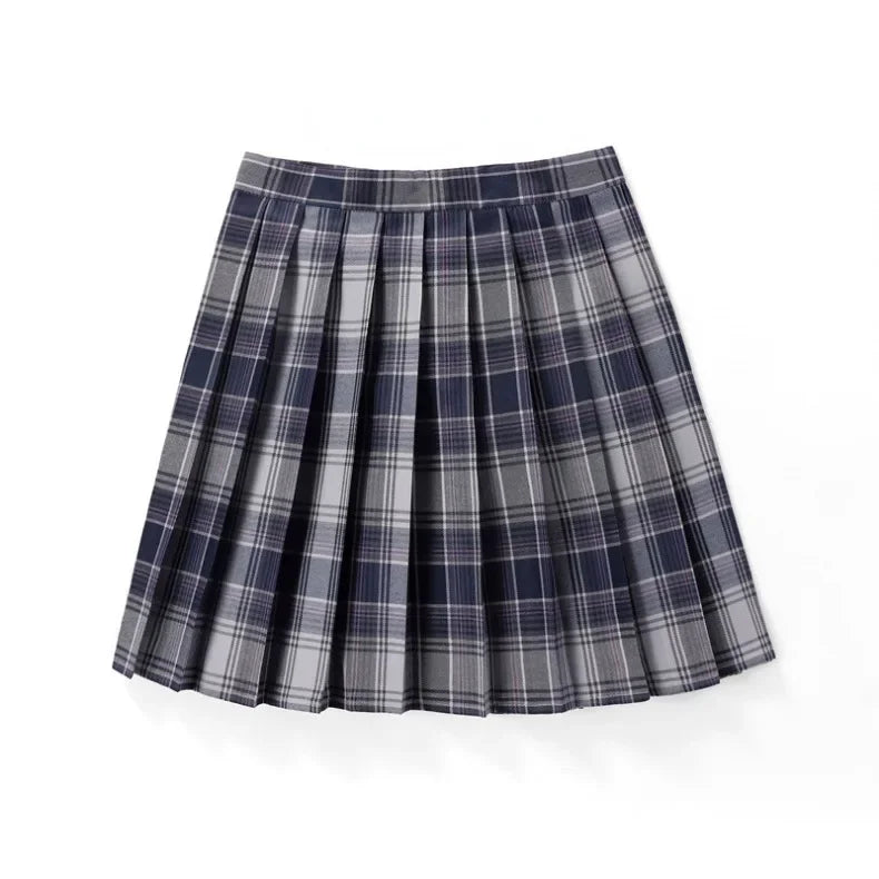 Summer Women High Waist Pleated Plaid Skirts Mini Tennis Skirt Harajuku JK Japanese School Uniform Short A-Line Mini Skirt Girl
