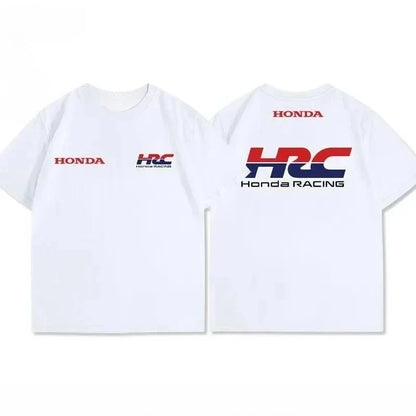 2025 Sweat Wicks Breathable Motorcycle T-shirt for Men and Women Moto Summer Fashion New HRC Honda Racing Printed Men's T-shirt