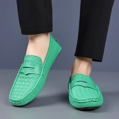 Loafers for Men 2024 New Handmade Moccasins Men Flats Casual PU Leather Shoes Luxury Comfy Mens Loafers Size 48