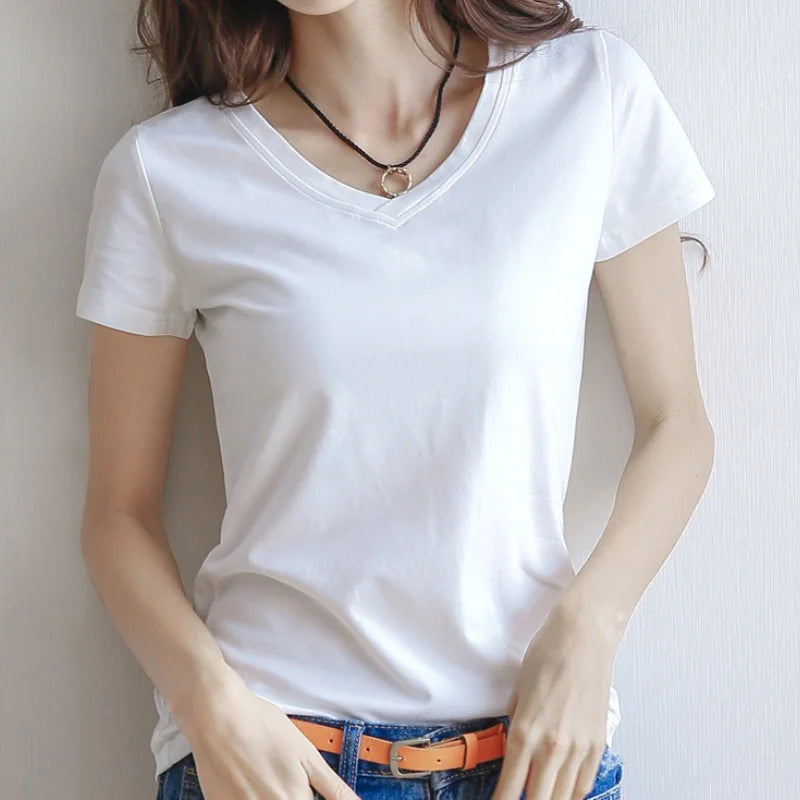 O Neck V Neck Short Sleeve Shirt Women Winter Bottoming Crop Tops Black Casual  Slim Basic Velvet Heating Fiber Thermal T-Shirts