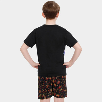2026 Summer Dragon Ball Super All Character Print T-Shirt & Shorts Set Kids Quick Dry Elastic Waist Casual Loose Fit Anime wear