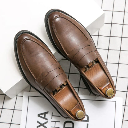 Classic Men's Dress Shoes Office Formal Leather Shoes High Quality Brogues Casual Business Shoes For Men Social Party Loafers
