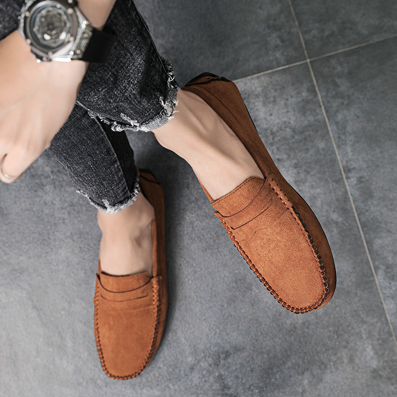 Trend Suede Men Casual Shoes Breathable Comfort Slip-on Mens Driving Shoes Fashion Men Lazy Shoes Luxury Brand Loafers Moccasins