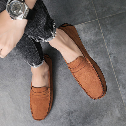 Trend Suede Men Casual Shoes Breathable Comfort Slip-on Mens Driving Shoes Fashion Men Lazy Shoes Luxury Brand Loafers Moccasins