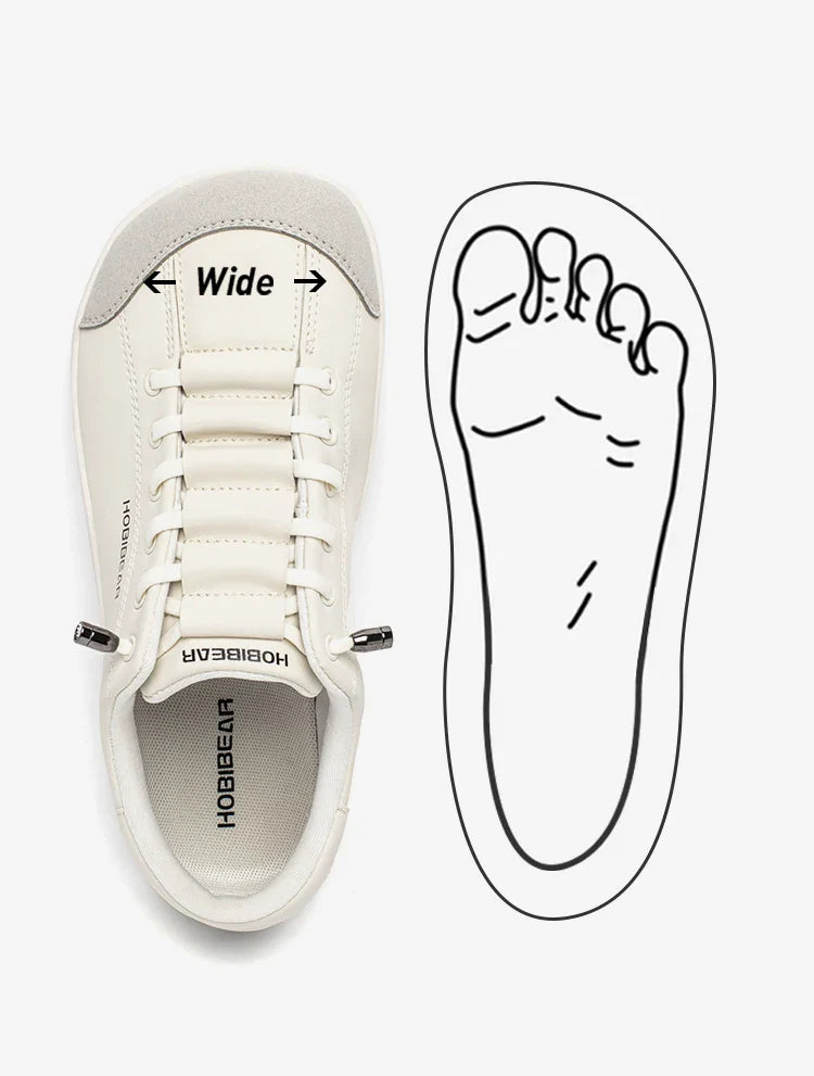 Barefoot Shoes Unisex Wide Toe Artificial Leather Sneakers Zero Drop Slip On Outdoor Lightweight Comfortable Shoes