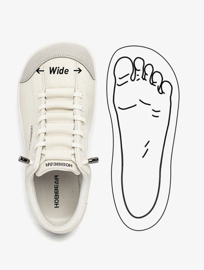 Barefoot Shoes Unisex Wide Toe Artificial Leather Sneakers Zero Drop Slip On Outdoor Lightweight Comfortable Shoes
