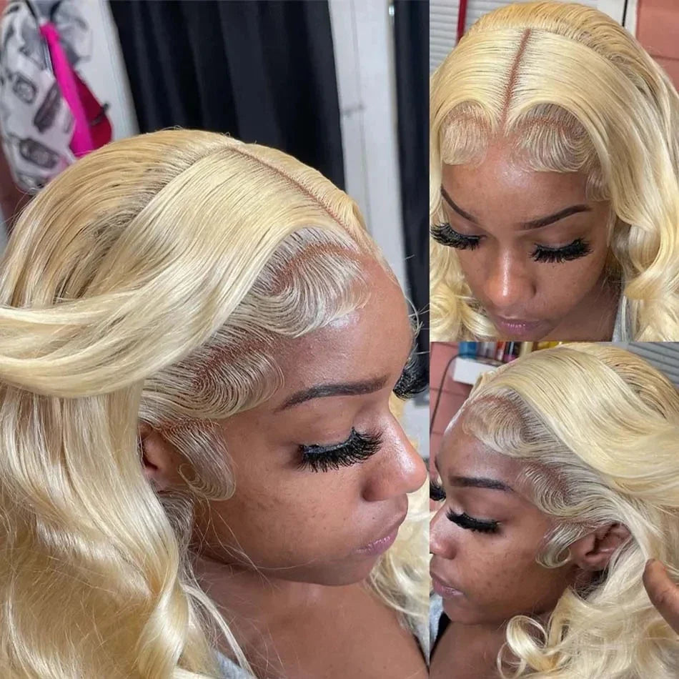 30 40 Inch 13x6 Lace Frontal Wig 613 Blonde Body Wave 13x4 Lace Front Wig Pre plucked Brazilian Human Hair Wigs 200 Density