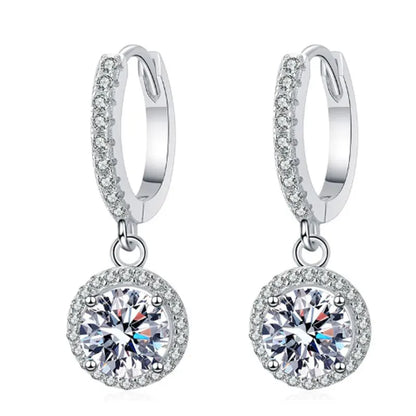 5mm D Color Moissanite Pendant Earring Lab Diamond GRA Certified Fine Jewelry 925 Sterling Silver Earring for Women Man
