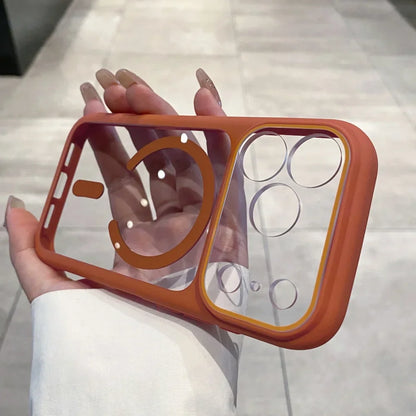 Camera Protector Acrylic Transparent For Magsafe Cases For iPhone 17 Pro Max 17 Pro Air Slim Magnetic Clear Bumper Back Cover