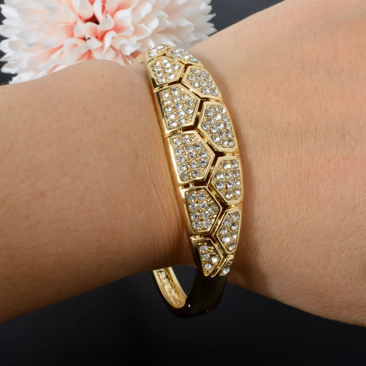 Sunny Jewelry Bridal Wedding Set Acorite Zircon Classic Gold Plated Earrings Necklace Bracelet Ring For Women Gift Anniversary