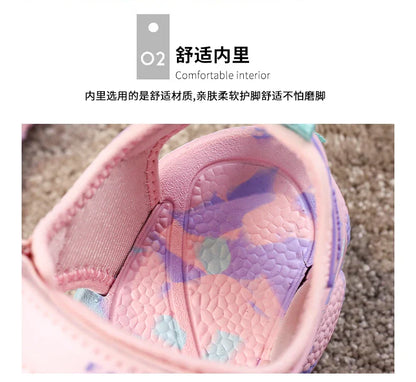 2025 Summer Boys Soft Sandals Fashion Children Shoes Autumn Light Cartoon Sandalias Flat Beach 4-12 Years Old Kids Shoes 12yrs