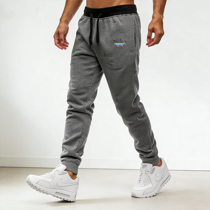 Sports Pants Cake print Spring/Summer/Autumn Jogging Pants Casual Sports Men's Fitness Muite-color Black Belt Jogging Pants