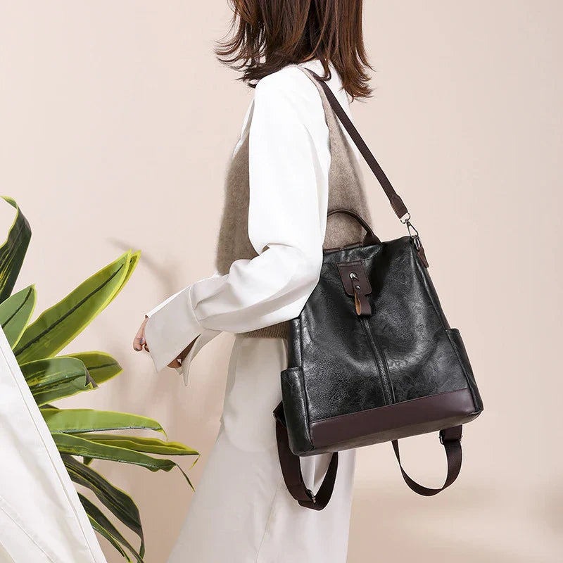 Female Backpack Multifunction PU Leather School Bag Women Shoulder Bag Travel Back Pack Mochila Feminina