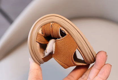 1-6 Years Children Summer Outdoor Beach Shoes Girls Princess Vintage Suede Sandals for Kids Boy 2026 New Arrival Footwear I01121