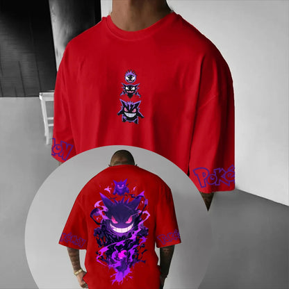 Printing T-shirt Men's and Women's 2025 Summer Oversize Loose Cotton Street Trend Brand Top
