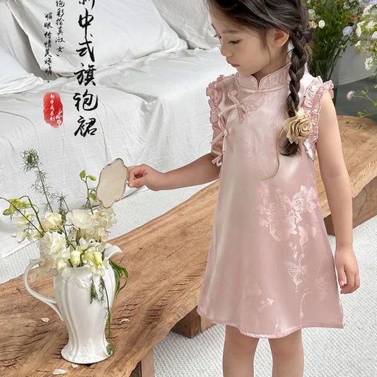 sleeveless princess dress For 2-10 Y Baby girls Dress 2026 New Summer 6.1 Children's Day Clothes