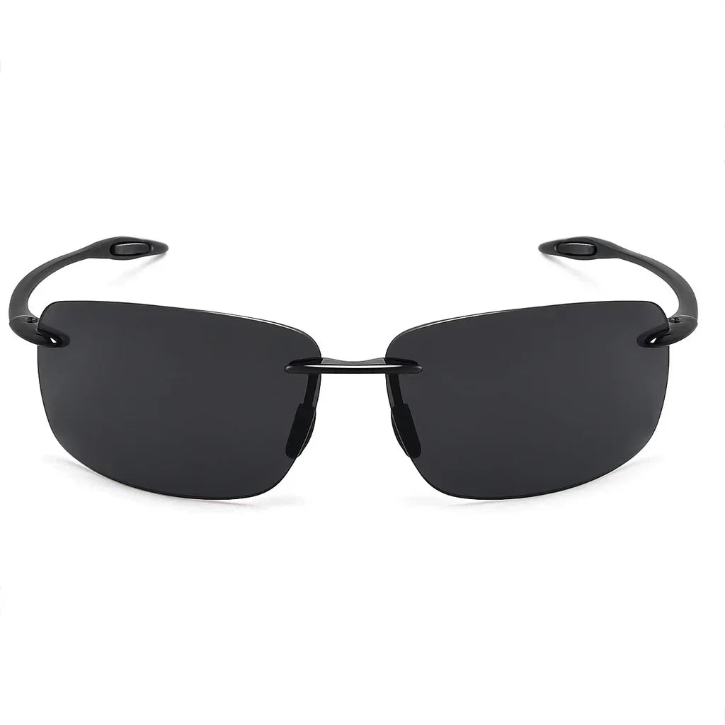 Sunglasses for Men: Orange Male Driving Rectangle Ultralight Frame Sunglasses