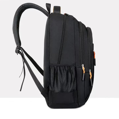 Handy Versatile Contrast-Zip Backpack Multi-color Adjustable-strap Lightweight for School Sports Commute Casual Stylish Bag