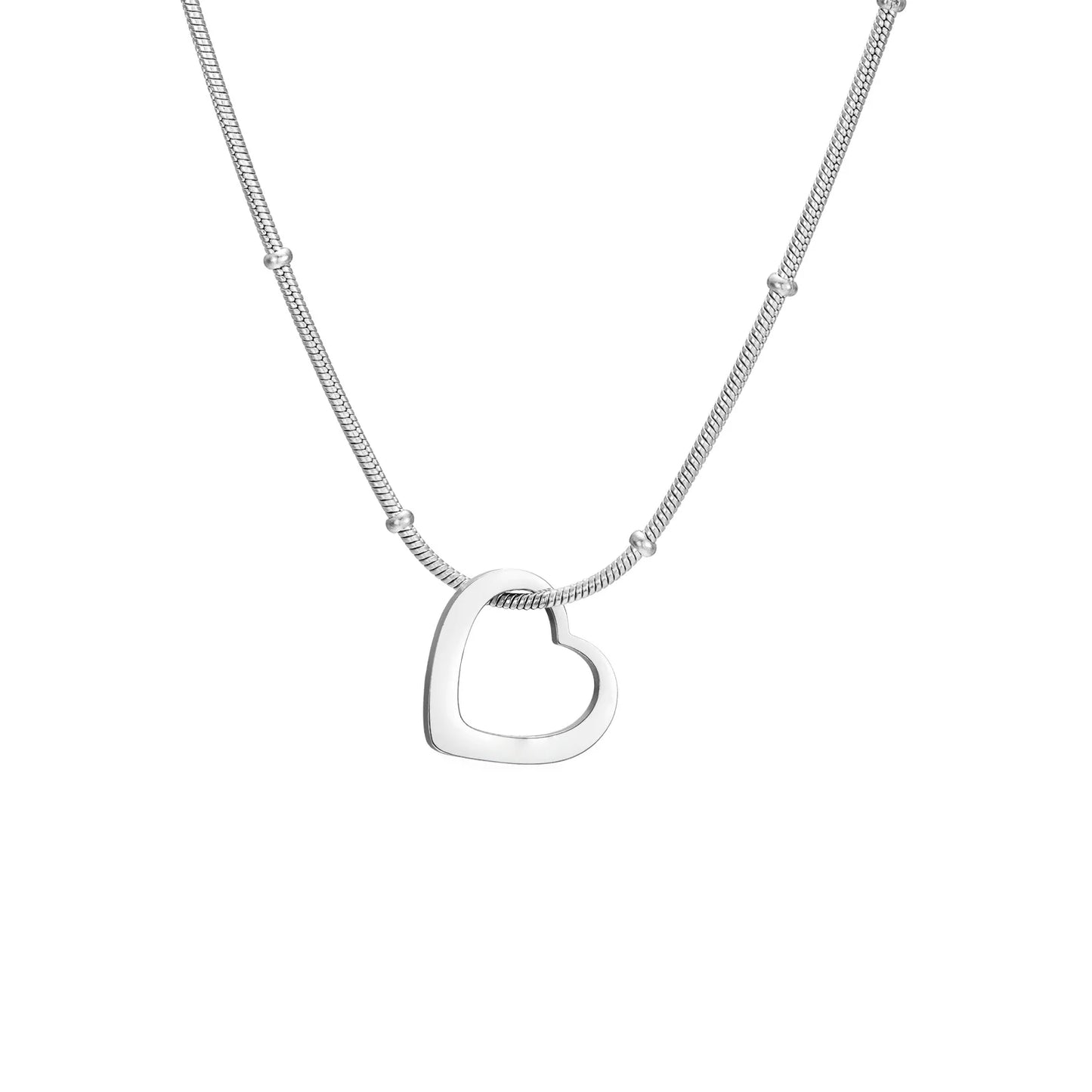 Family Name Necklace With 1-4 Hearts for Mother Custom Mother's Day and Valentine's Day Gift