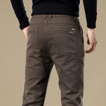 New Winter High-End Business Men's Suit Pants Autumn and Winter Slim Straight Casual Pants Versatile Fashion Trousers Korean