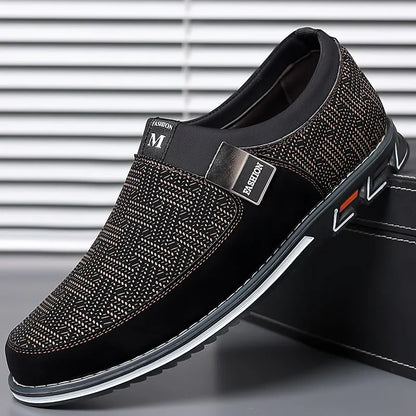 Men's Smart Casual Slip On Loafers With Assorted Colors, Dress Up Walking Shoes