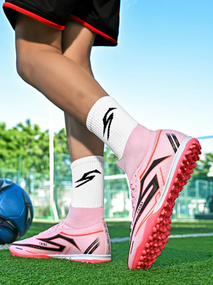 TF Turf Soccer Cleats Breathable Material Comfortable Fit Non-Slip Durable Rubber Sole Professional for Training