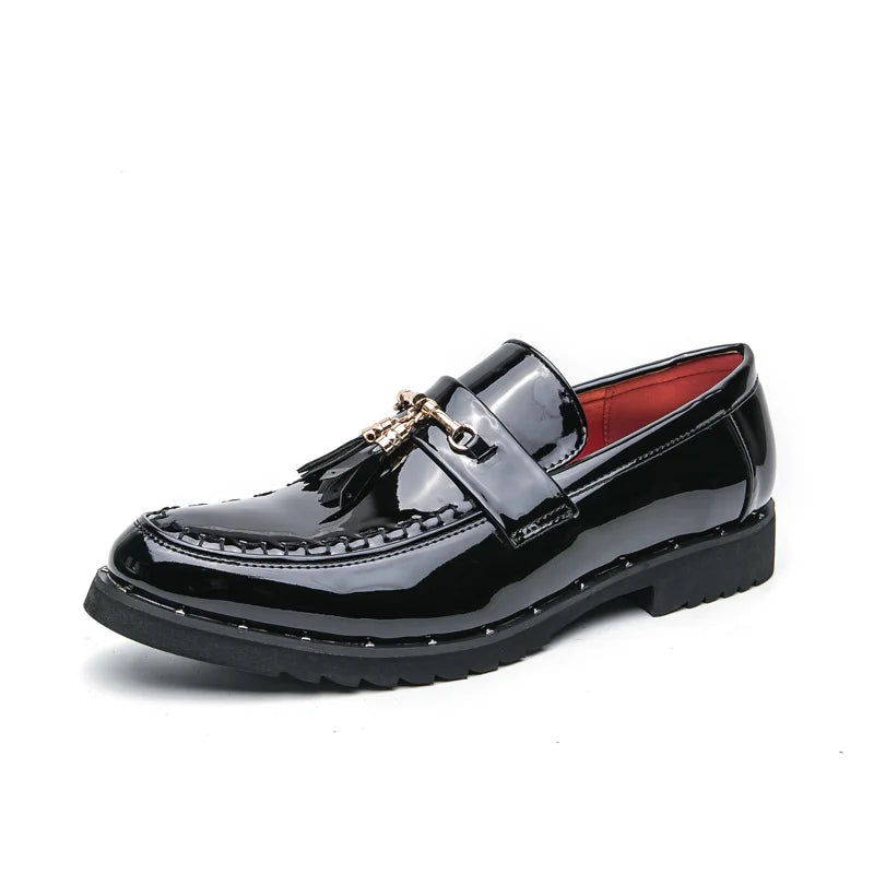 Hot Sale Red Man Formal Shoes Luxury Tassels Leather Mens Dress Shoes Comfort Pointed Wedding Party Shoes Man zapatos de vestir