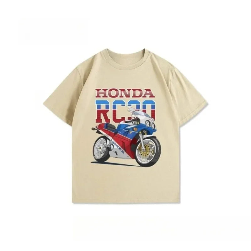 RC30 Retro Racing Motorcycle Men's T Shirt Official Classic Bike Print Soft Cotton Casual Biker Streetwear Summer 2026 Tee
