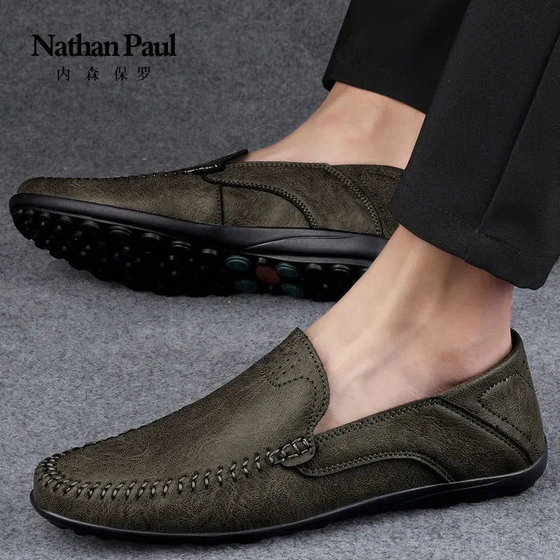 2025 shoes men's lazy one-pedal spot solid color men's shoes summer men shoes British cross-border large-size casual
