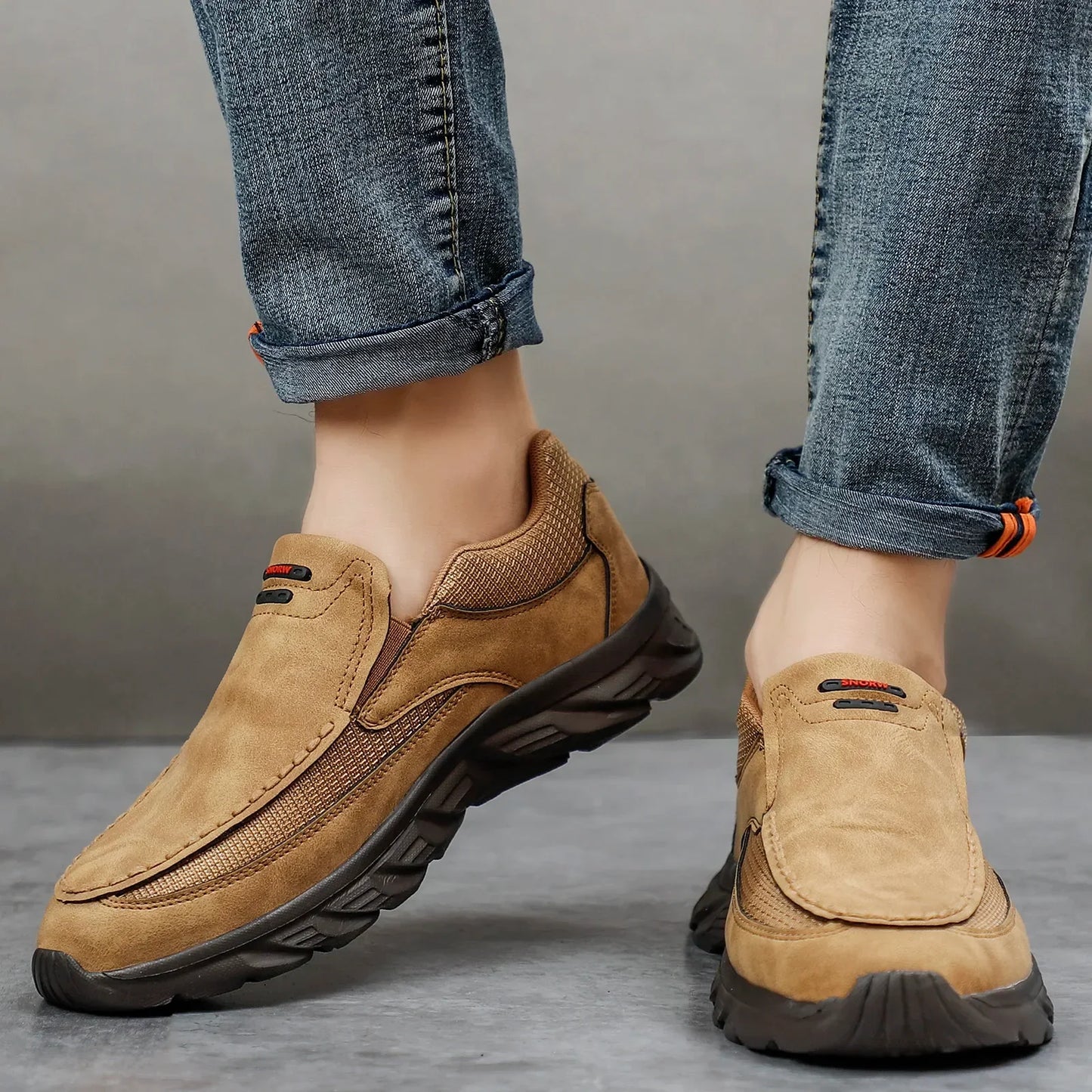 Sapatos Masculinos Casuais de Couro, Mocassins Respiráveis, Tênis Masculinos 2024, Novos Tênis Masculinos de Couro Confortáveis, Calçados Masculinos