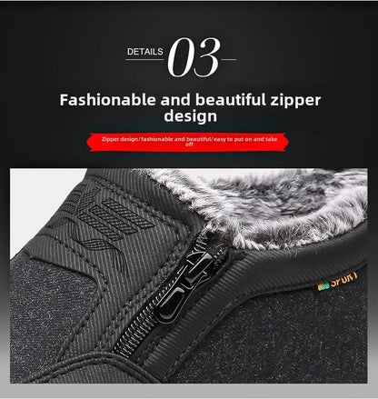 Winter high top men's cotton shoes with thick fleece, warm, waterproof, anti slip, oversized, unisex boots 38-48 boots for men
