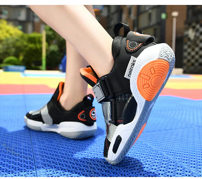 Children‘s Basketball Shoes Non-slip Breathable Training Sneakers Sport Boys Outdoor Comfortable Running Shoes