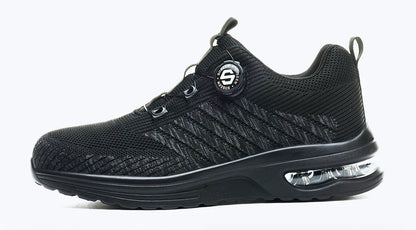 New Men's Rotary Buckle Safety Shoes Anti-Impact Anti-Piercing Lightweight Work Boots Fashion Sporty Design for Outdoor Pro