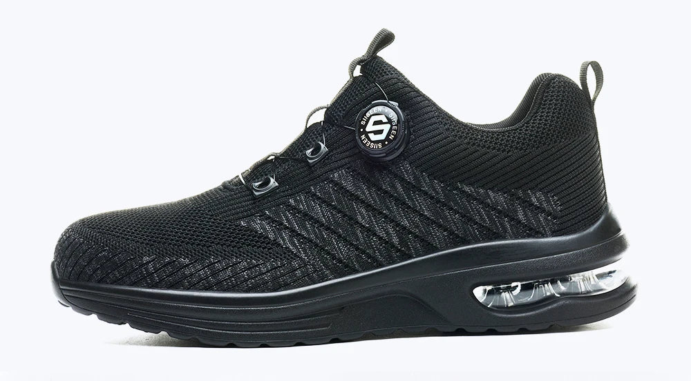 New Men's Rotary Buckle Safety Shoes Anti-Impact Anti-Piercing Lightweight Work Boots Fashion Sporty Design for Outdoor Pro