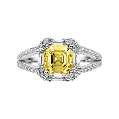 100% 925 Sterling Silver 7*7mm High Carbon Diamond 18K Gold Plated Stud Earrings For Women Sparkling Fine Jewelry Gifts