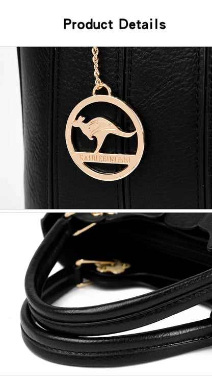 Genuine Brand Fashion Luxury High Quality 3 Layers Leather Handbag Women 2024 Crossbody Bags for Women Lady Large Capacity 2024