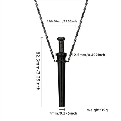 MaiLun 1pc Stress Anxiety Relief Necklace 82.5mm Length Stainless Steel Meditation Necklace Quit Smoking Anxiety Relief Necklace
